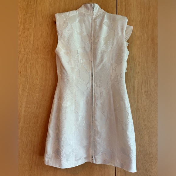 Dries Van Noten SS23 white jacquard dob mini dress pleat like new size 38 US 6 8 - Picture 11 of 14